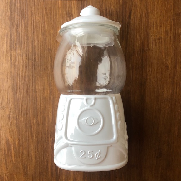Target Accents Target Glass Gumball Machine Canister White Dollar